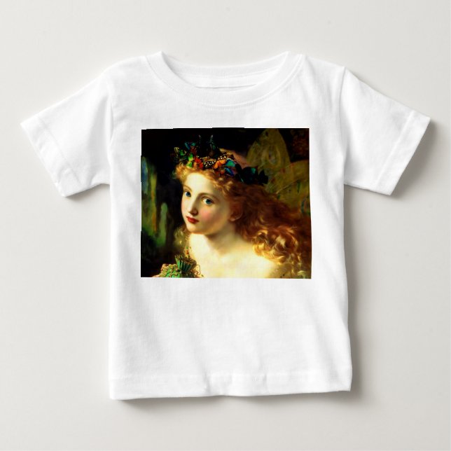 Camiseta Para Bebê Fada Vintage (Frente)