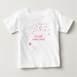 Camiseta Para Bebê Fada Wand & Stars, Um Desejo Torna-Se Verdadeiro
