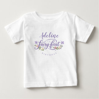 Camiseta Para Bebê Fairy First Birthday Girl Baby T-Shirt