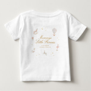 Camiseta Para Bebê Fairytalhe de Menina Rosa, Princesa Fita, Personal