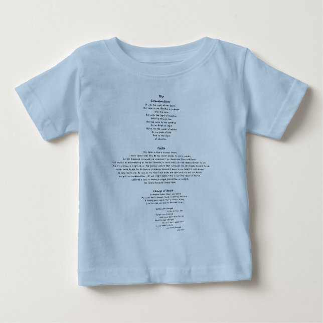 Camiseta Para Bebê Faith (Frente)
