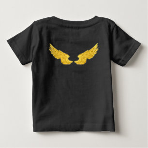 Camiseta Para Bebê Falln Ouro Angel Wings