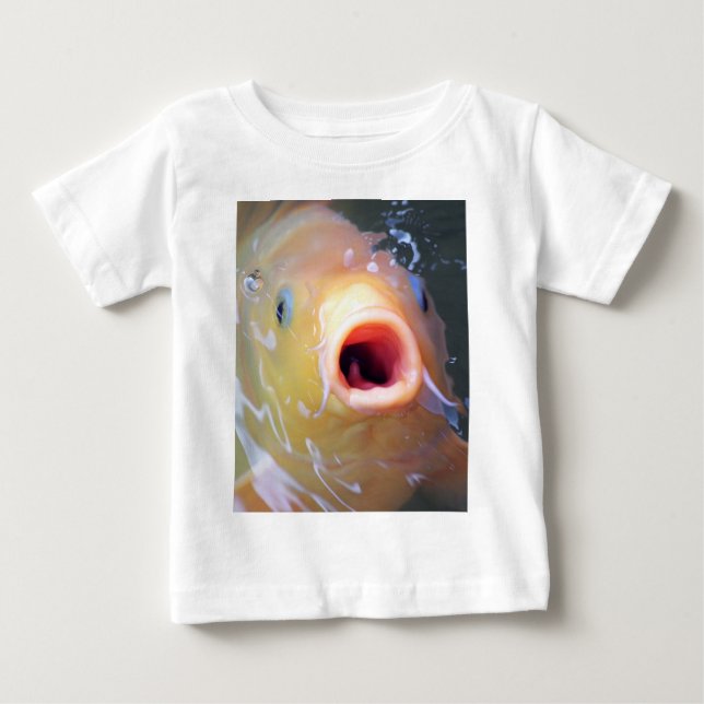 Camiseta Para Bebê Falln Singing Ghost Koi (Frente)