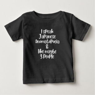 CAMISETA PARA BEBÊ FALO ONOMATOPOEIA JAPONESA E TALVEZ 3 PEOPL