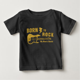 Camiseta Para Bebê Falso Ouro Engraçado Nascido Para Abalar O Mundo D