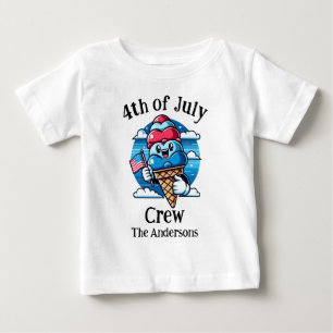 Camiseta Para Bebê Família Combinada de Roupas para 4 de Julho