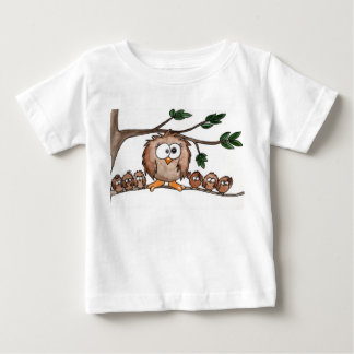 Camiseta Para Bebê Família da coruja
