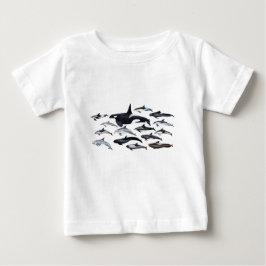Camiseta Para Bebê Familia de los delfines: orcas, delfinas, marsopas