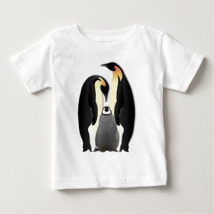 Camiseta Para Bebê família de pinguins