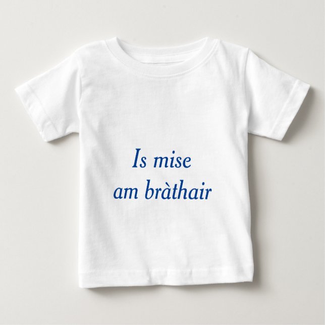 Camiseta Para Bebê Família Gaélica: Eu sou o Irmão (Frente)