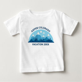 Camiseta Para Bebê Família Personalizada Esquema Trip Blue Mountain C