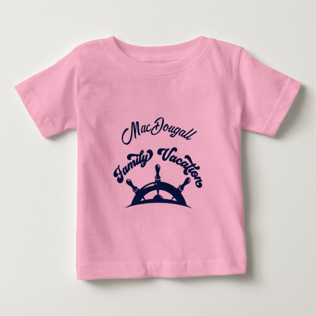 Camiseta Para Bebê Family Vacation Matching Cruise T-Shirt (Frente)