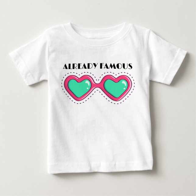 Camiseta Para Bebê Famoso (Frente)