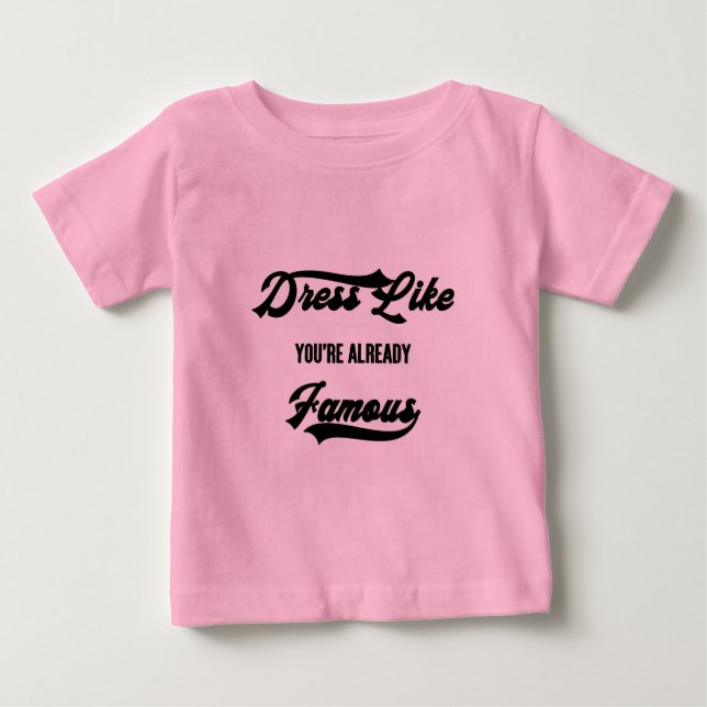 Camiseta Para Bebê Famous (Frente)
