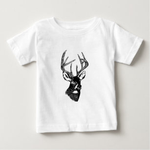 Camiseta Para Bebê Fanfarrão do troféu dos cervos da cauda branca
