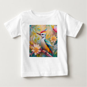 Camiseta Para Bebê Fantasia de Pica-Pau Arco-Íris Juvenil