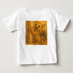 Camiseta Para Bebê Fantasia poste de garganta de garganta de olhos gr