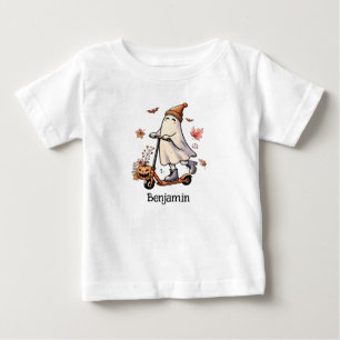 Camiseta Para Bebê Fantasma Custa Andando Um Patinete - Personalizado