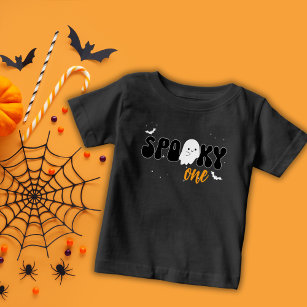 Camiseta Para Bebê Fantasma Cute de Um primeiro aniversario Spooky