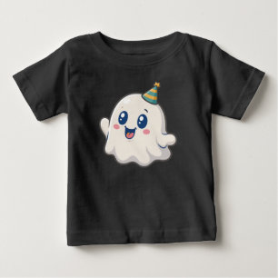 Camiseta Para Bebê Fantasma de Desenho Adorável