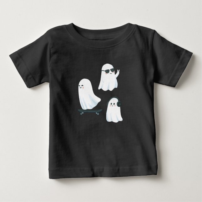 Camiseta Para Bebê Fantasma Fantasma Fantasma Espantalho Toddler T-Sh (Frente)