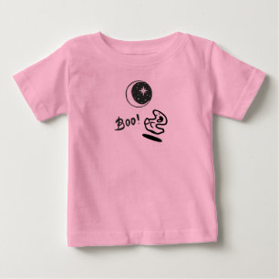 Camiseta Para Bebê Fantasma Lunar Assustador