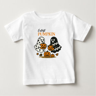 Camiseta Para Bebê Fantasmas da Pumpkin Mais Justa