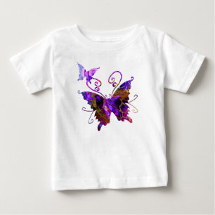Camiseta Para Bebê Fantasy Butflies