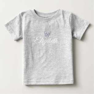 Camiseta Para Bebê farelo de diamante falso personalizado