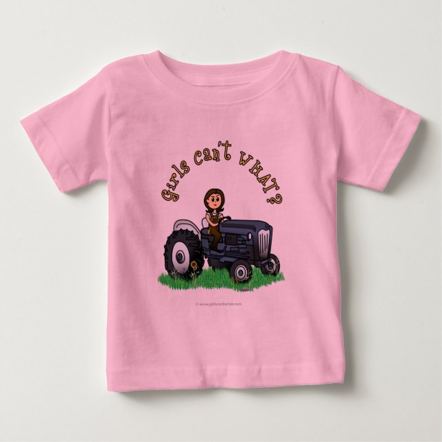 Camiseta Para Bebê Farmer Azul Claro (Frente)