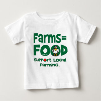 Camiseta Para Bebê Farms=Food
