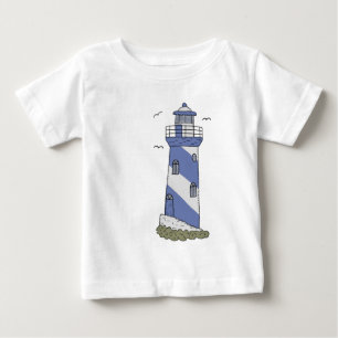 Camiseta Para Bebê farol azul