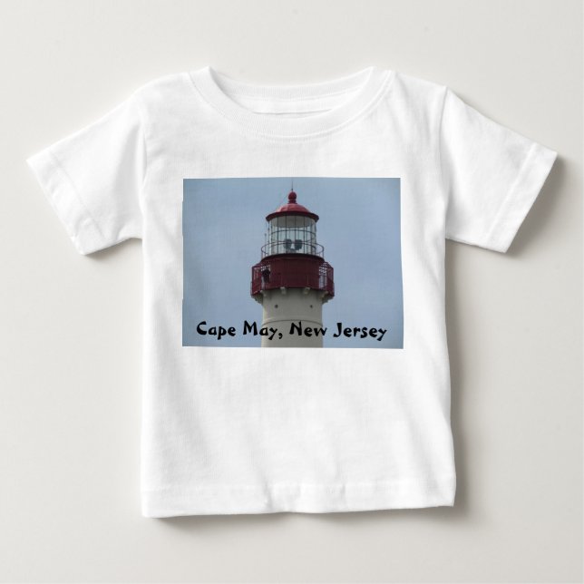Camiseta Para Bebê Farol de Cape May (Frente)