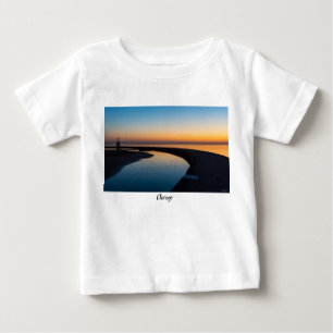 Camiseta Para Bebê Farol de North Chicago ao Amanhecer