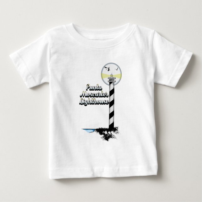 Camiseta Para Bebê Farol de Punta Moscarter (Frente)