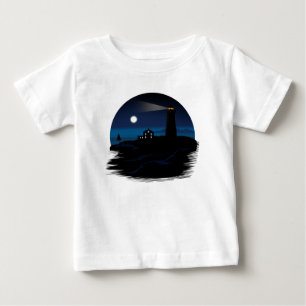 Camiseta Para Bebê Farol - Noite