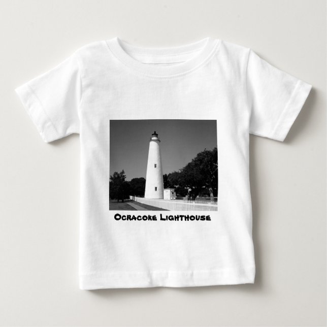 Camiseta Para Bebê Farol Ocracoke (Frente)