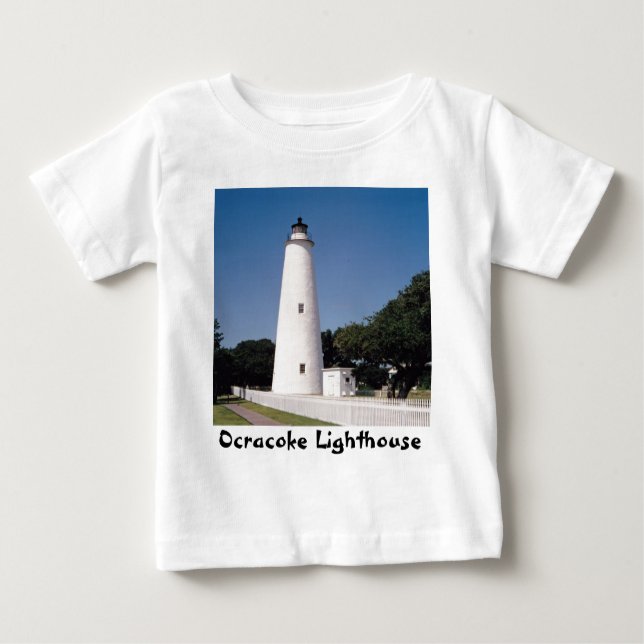 Camiseta Para Bebê Farol Ocracoke (Frente)