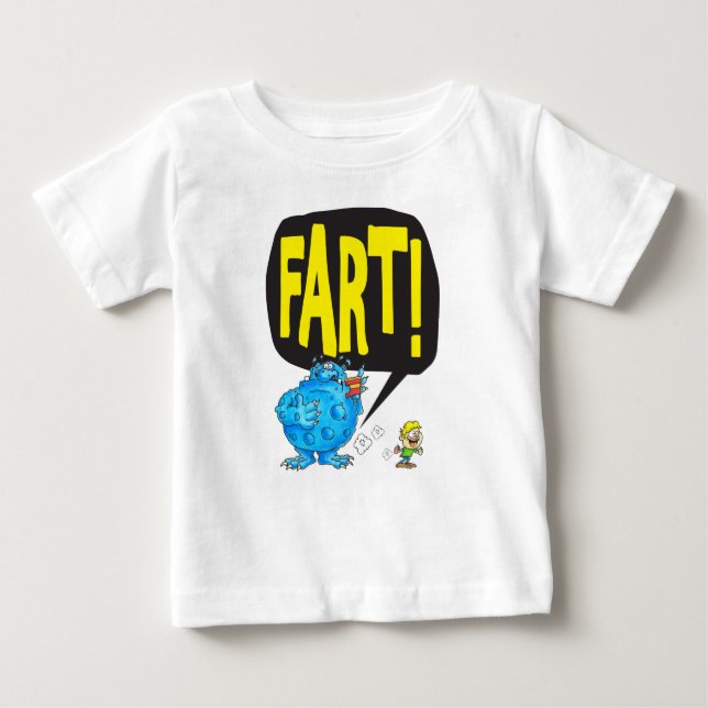 Camiseta Para Bebê FART (branco) (Frente)