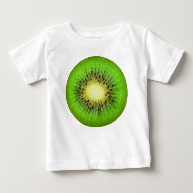 Camiseta Para Bebê Fatia de kiwi (Frente)