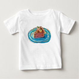 Camiseta Para Bebê Fatia de Torta de Abóbora
