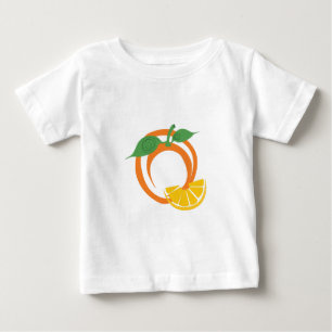Camiseta Para Bebê Fatias alaranjadas