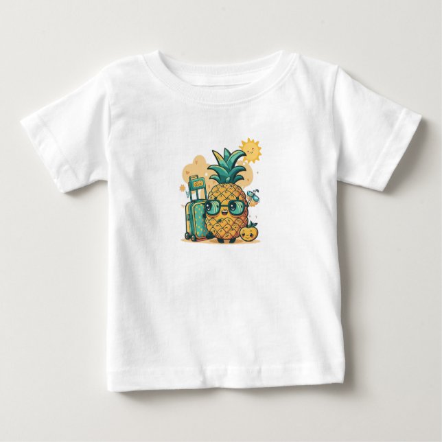 Camiseta Para Bebê Fato de abacaxi-abacaxi-abacaxi - Fato de abacaxi  (Frente)