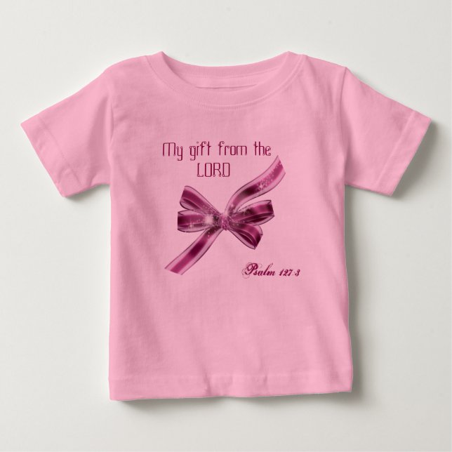 Camiseta Para Bebê Fato de macarrão e Arco bonito Tutu (Frente)