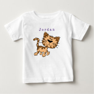 Camiseta Para Bebê fato físico engraçado, gato 01.
