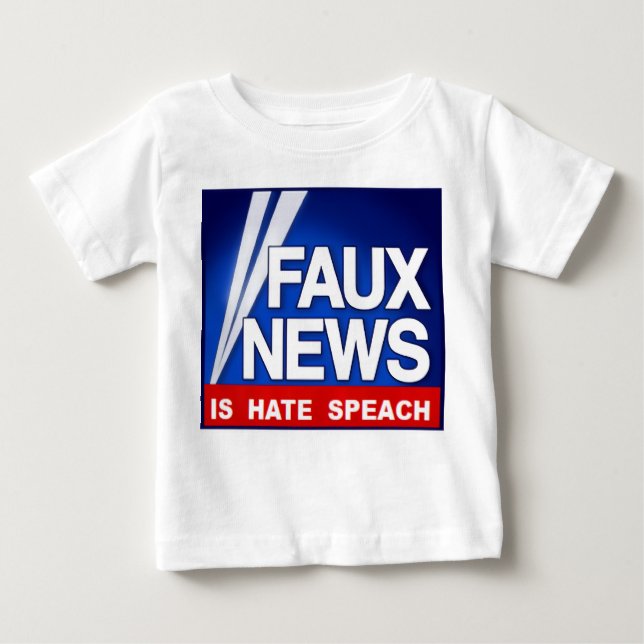 Camiseta Para Bebê Faux News (Frente)