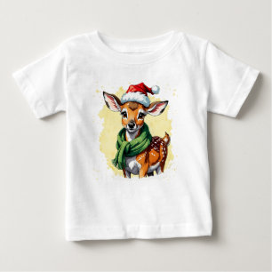 Camiseta Para Bebê Favoritos Engraçados de Natal de Animais - Descobe