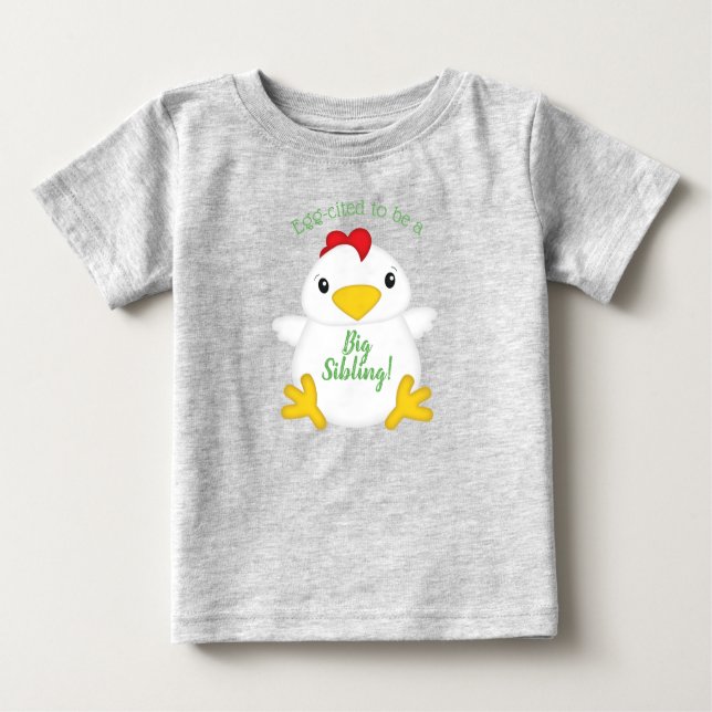 Camiseta Para Bebê Fazenda de Chá de fraldas de frango (Frente)