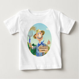 Camiseta Para Bebê Fazenda Personalizada do Fofinho Old MacDonald