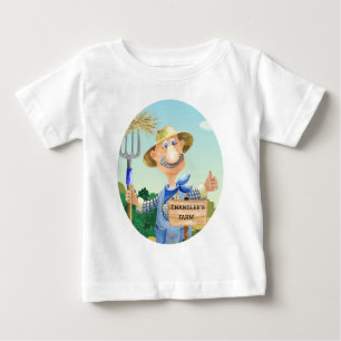 Camiseta Para Bebê Fazenda Personalizada do Fofinho Old MacDonald